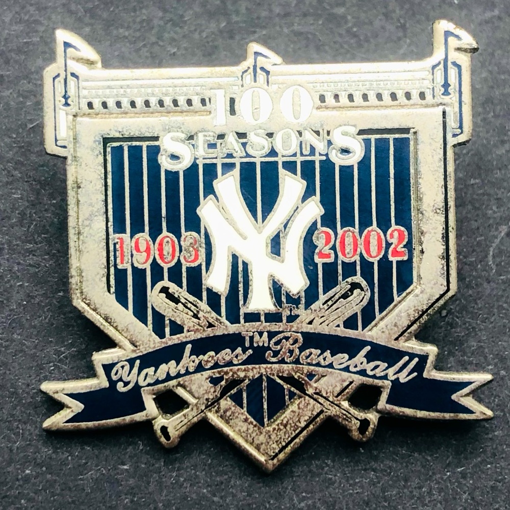 2002 New York Yankees 100th Season Baseball Pin - Collector’s Item